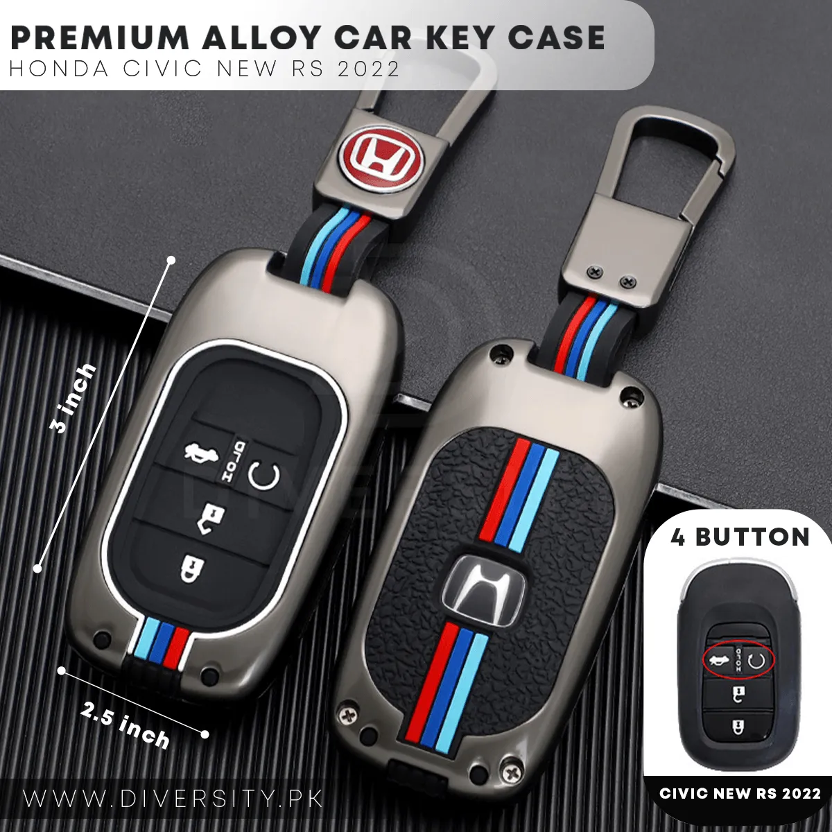 Premium Alloy Car Key Case