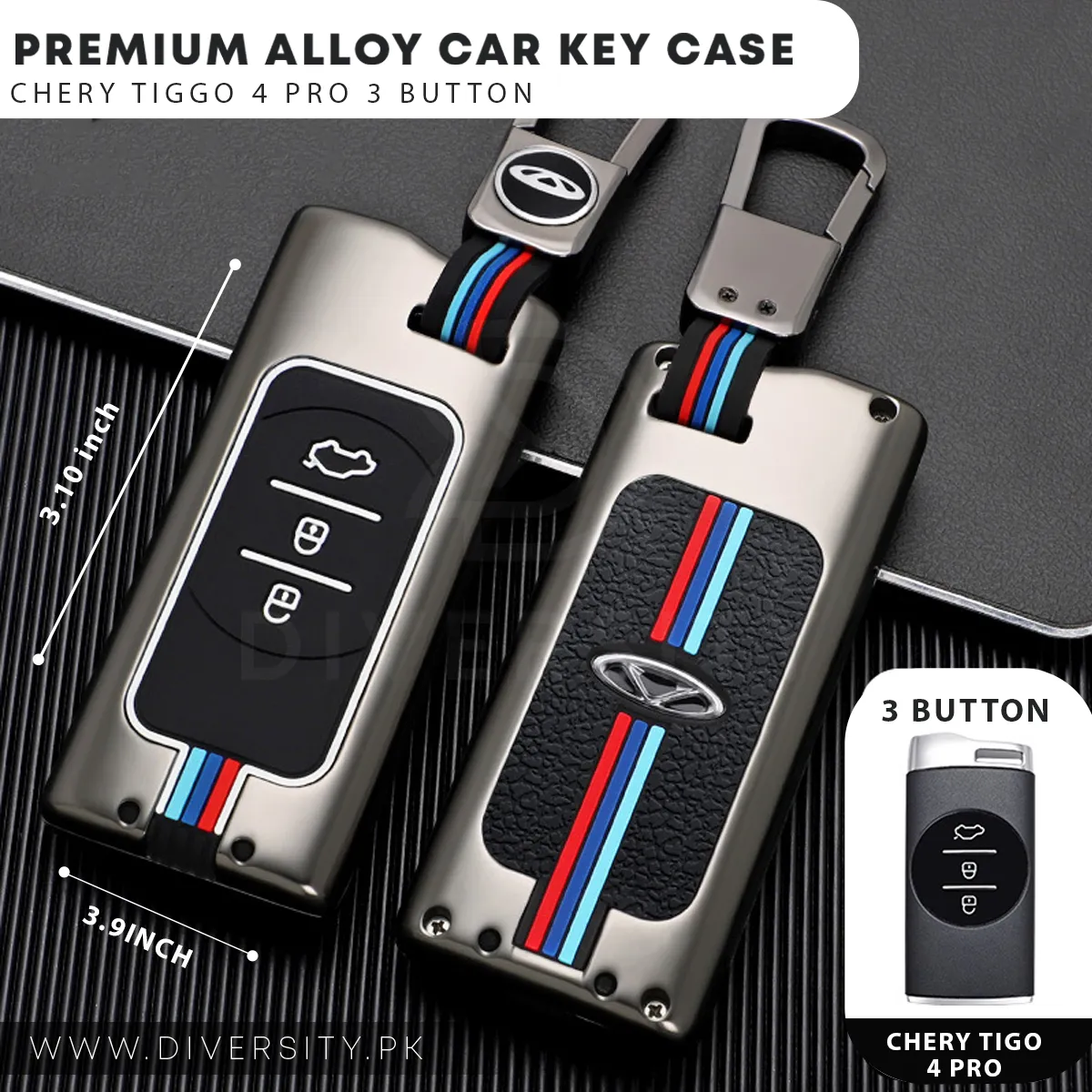 Premium Alloy Car Key Case