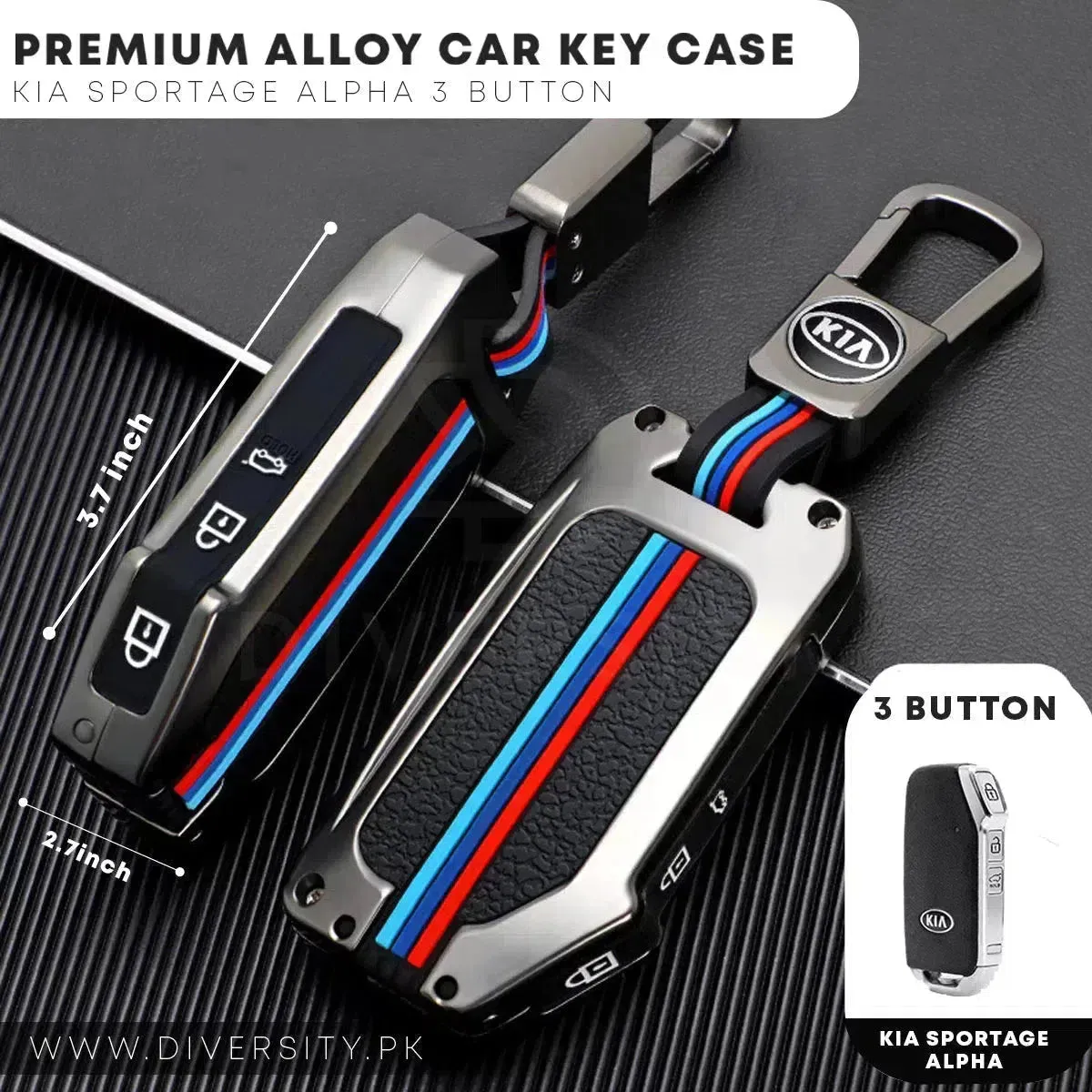 Premium Alloy Car Key Case