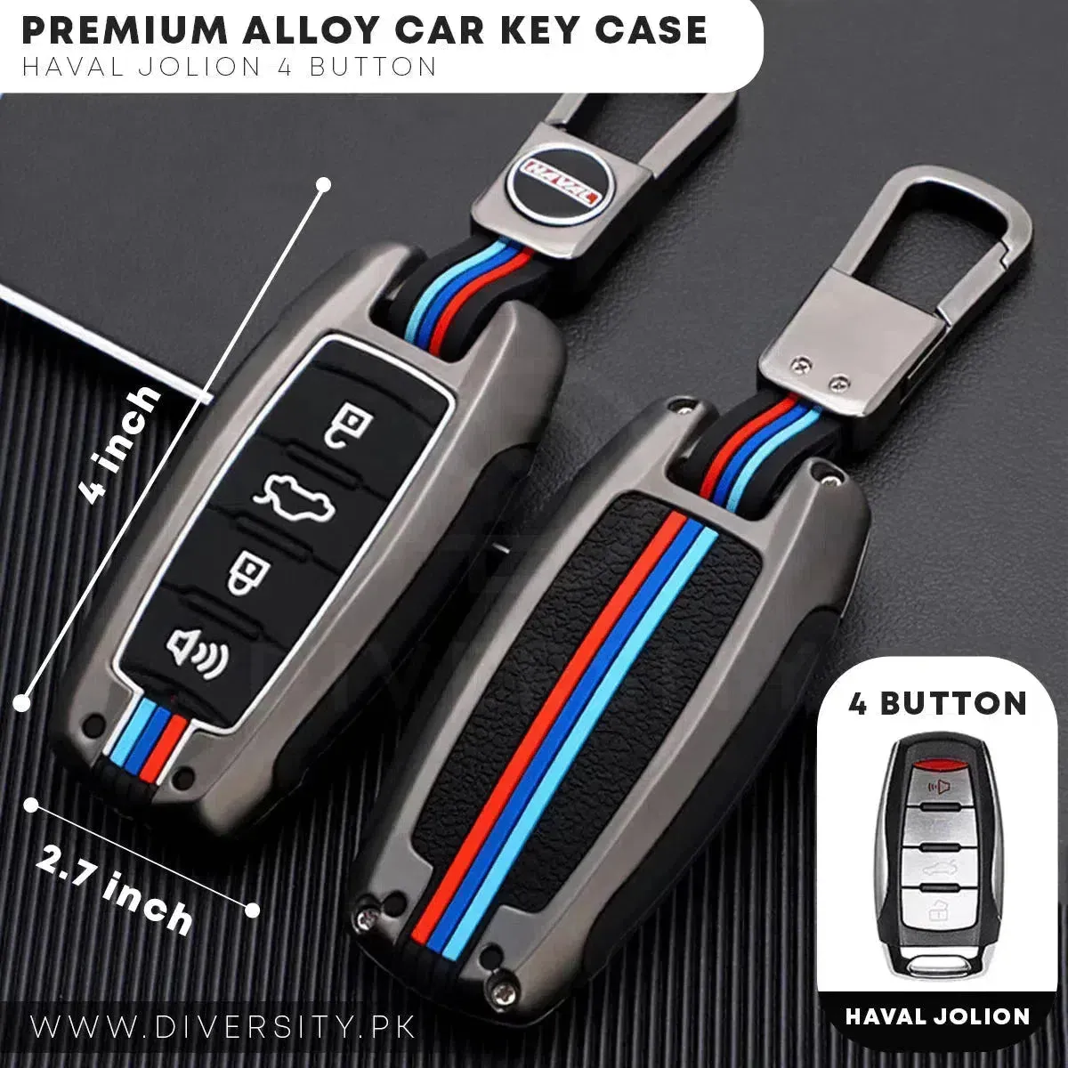 Premium Alloy Car Key Case