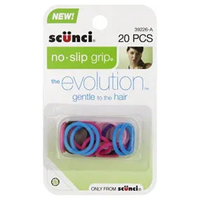 SCUNCI - No Slip Grip Evolution Ponytail Holders - 20 Holders