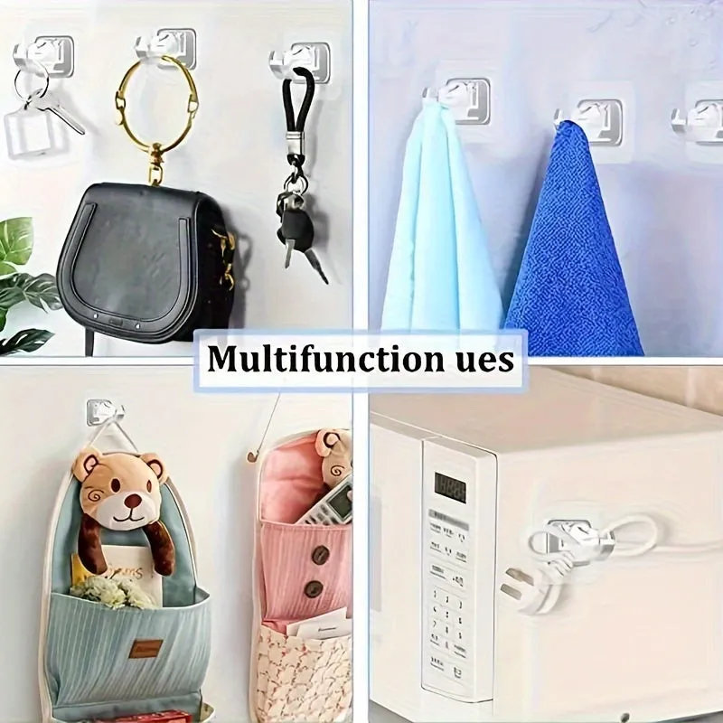 Self Adhesive Curtain Rod Holder Hooks Easy Curtain Installation Stylishly Decorate any Space