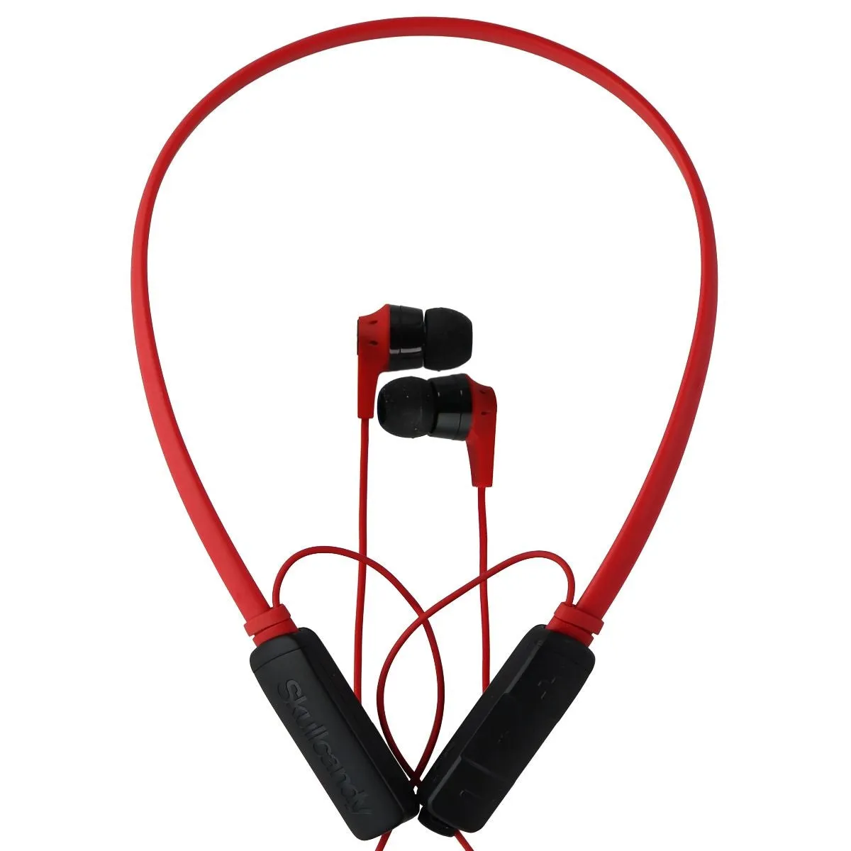 Skullcandy Ink'd Bluetooth Wireless Earbuds with Microphone - Red/Black