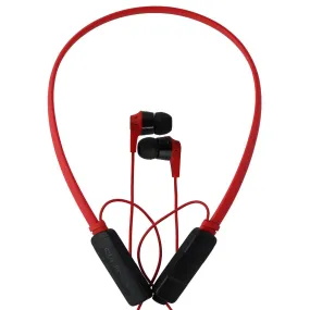 Skullcandy Ink'd Bluetooth Wireless Earbuds with Microphone - Red/Black