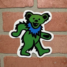 Sticker - Grateful Dead Bear - Large Green