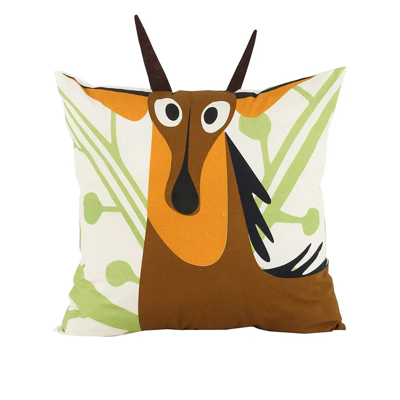 The Surprised Neelgai Shaped Cushion