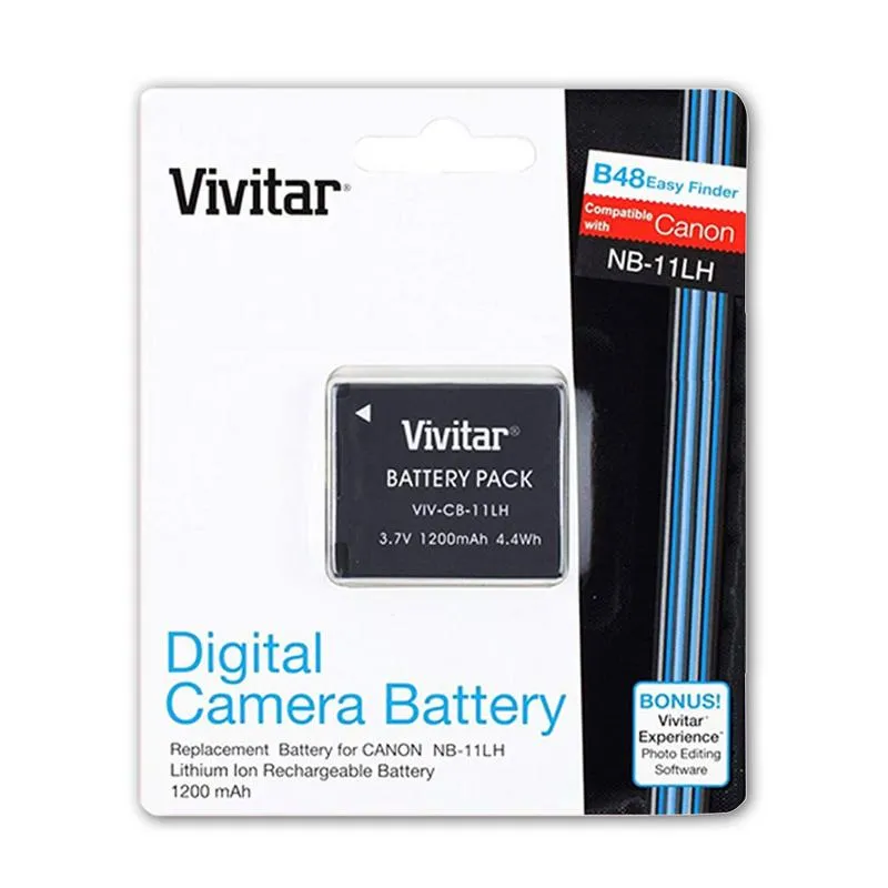 VIVITAR VIV-CB-11LH Li-On Battery and Battery Charger for Canon NB-11L/NB-11LH (Canon Powershot SX410 IS, SX400 IS, ELPH 170 IS, 340 HS 320)