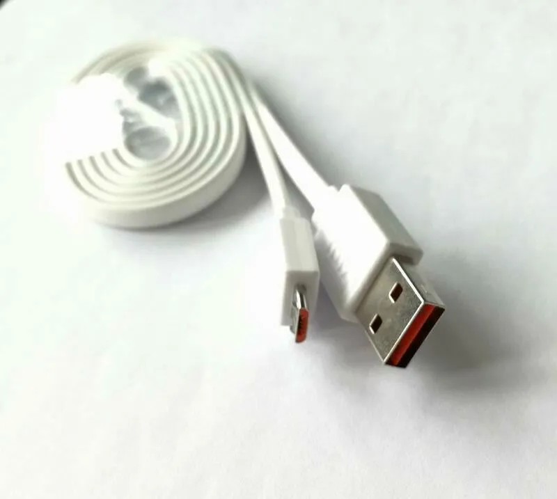 White Micro USB Fast Charger Flat Cable Cord for JBL pulse 3 2 flip 2 3 Speaker