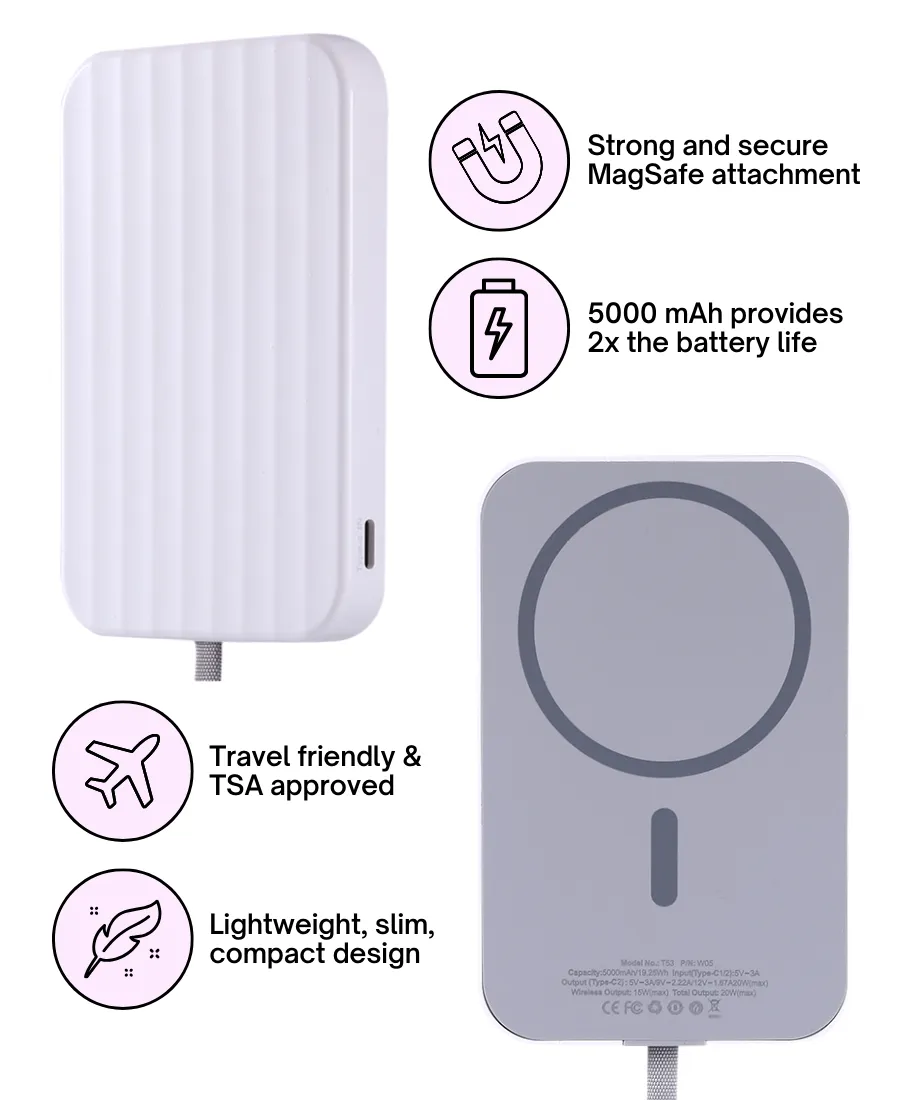 White Ultra MagSafe Battery Booster