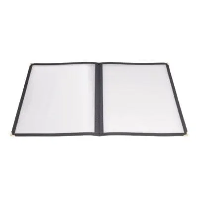 Winco PMCD9K Black Double Fold Menu Cover 9.5 x 12 Inch | Denson CFE