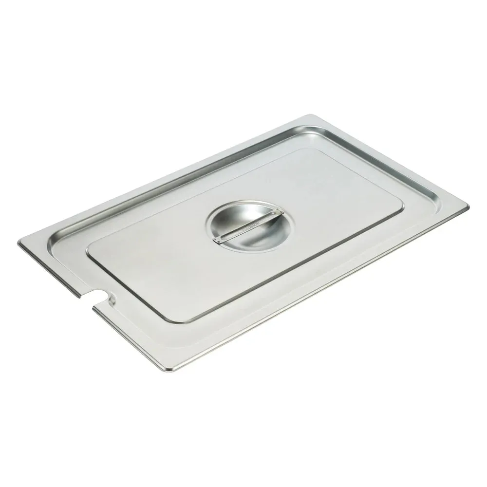 Winco SPCF Stainless Steel Steam Pan Cover, Full-size, Slotted