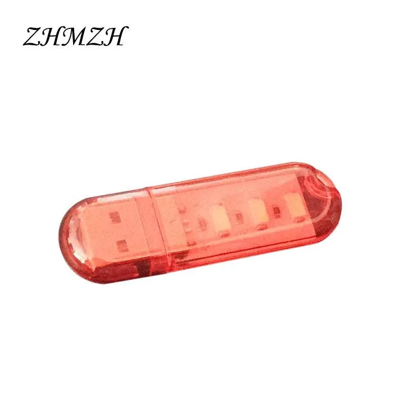 ZHMZH 3LEDs 1.5W Reading Lamps USB Night Lights Mini Book Light Portable U Disk LED Lamp Power Bank Powered 12 colors